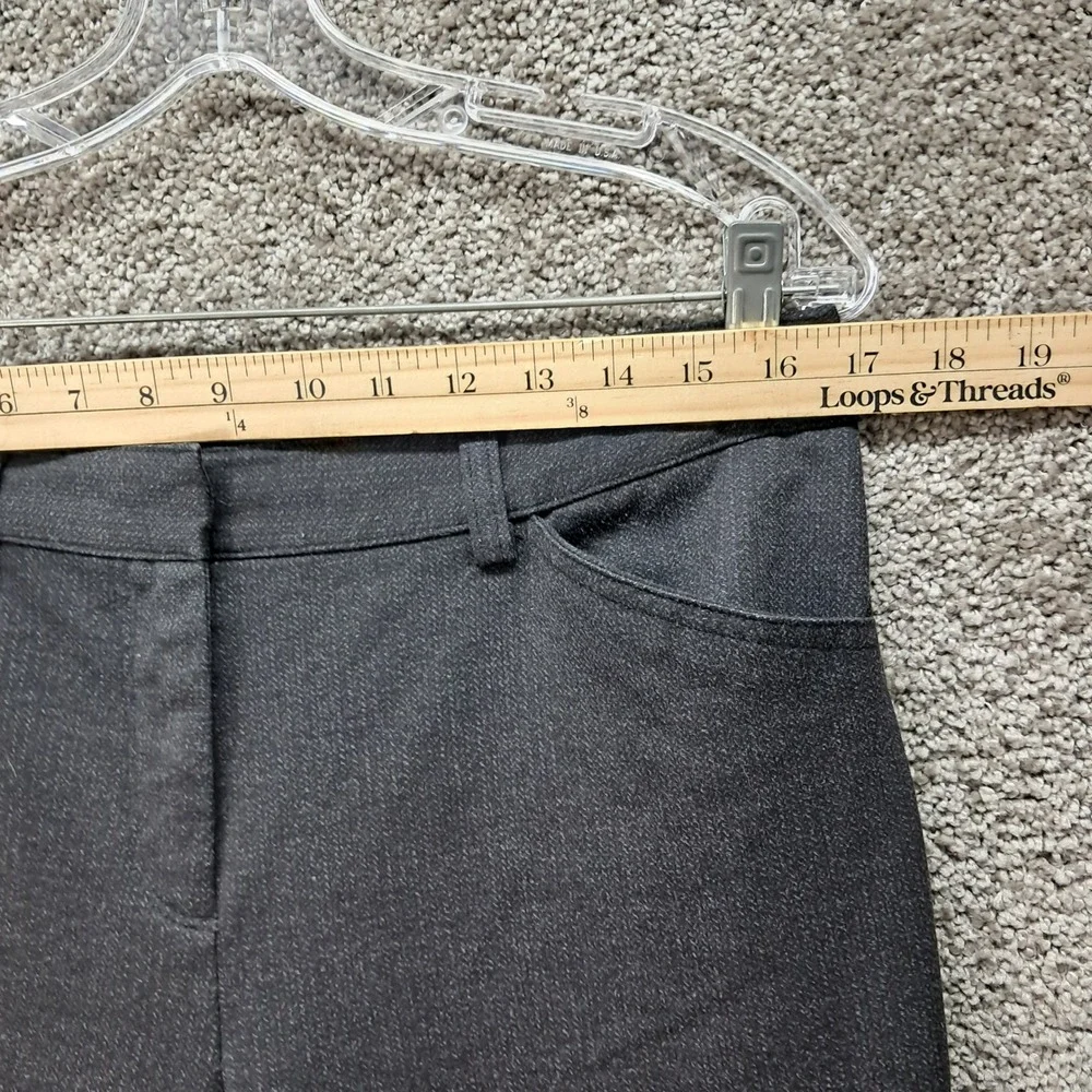 Andrew Marc Mens Slim Fit Stretch Trousers Dark Grey Dress Pants Size 34x29